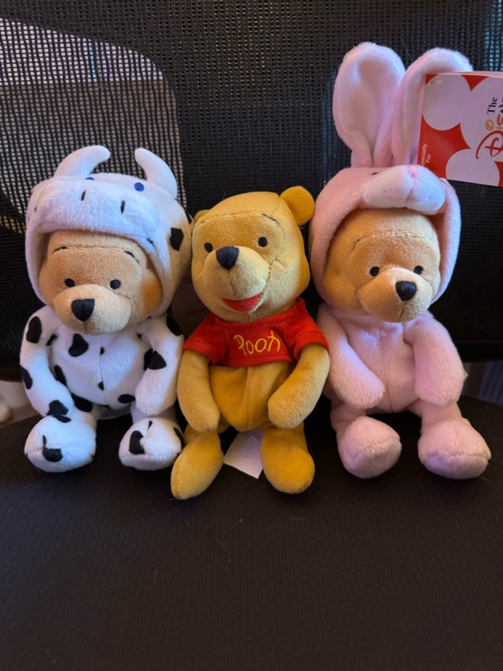 Disney Winnie the Pooh Plush Trio - Yellow, Pink, Black/White